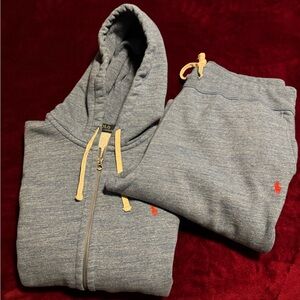 Polo by Ralph Lauren Men's Blue Hoodie and Sweatpants Set